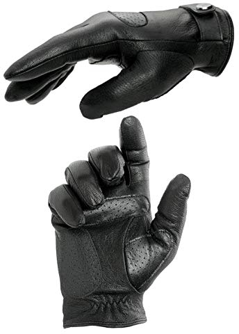 PEARLWOOD Herren Lederhandschuhe DEAN für Autofahrer I aus Ziegenleder I Schwarz Größe S