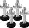 cyclingcolors 4x Adjustable Leveling Feet M4 M5 M6 Threaded Foot Knurled Screw + T Nut Furniture leg (M4x15)