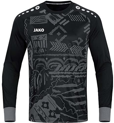 JAKO Tropicana Torwarttrikot Kids Schwarzgrau, 164 Kinder