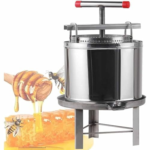 PixCy Extractor De Prensa De Miel Máquina De Prensado De Cera Acero Inoxidable Familiar Manual Fruta Jugo Vino Prensa Herramienta De Apicultura