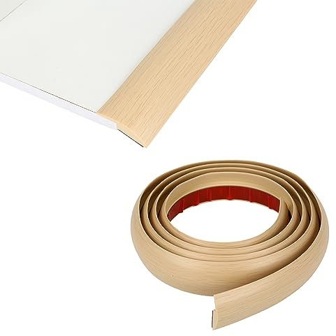 Perfil de transición de PVC, perfil de compensación para alfombras, riel de transición, perfil de ajuste, listones de acabado, altura de 5 mm x longitud 3 m