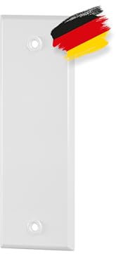 BAUHELD® Rolladengurt Abdeckung Metall Geschlossen - 185mm Lochabstand [1 Stück] - Maxi Unterputz Gurtwickler-Blende [Made in Germany] - Rolladen Abdeckplatte für Rollladengurt 23mm - Weiß