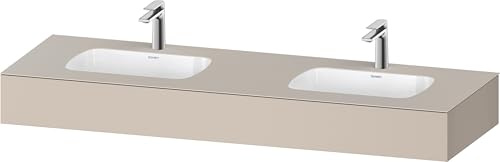 Duravit Qatego Einbauwaschtisch mit Konsole, 1600x550x170mm, Doppelwaschtisch, QA4695083830000, Farbe: taupe supermatt