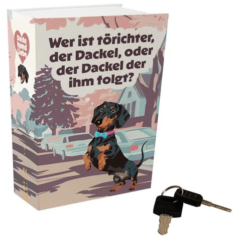 Dachshundliebe Booksafe Ein lustiger Buchtresor für Dackel-Fans - geheime Aufbewahrung mit Stil