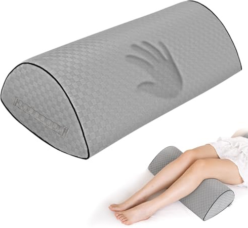 Babyezz Cuscino per chi dorme sul fianco, cuscino in memory foam contro dolori all'anca e alla schiena, cuscino a cuneo per posizione supina, supporto ergonomico per il sonno (Grigio)