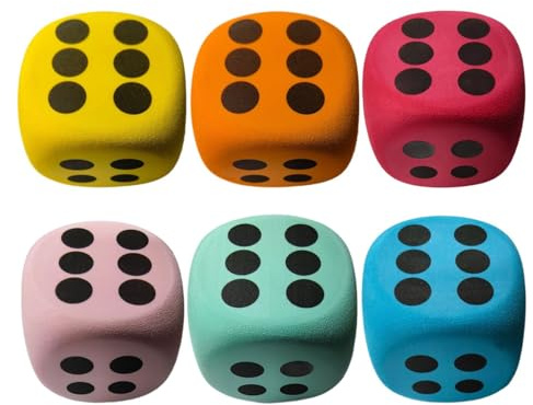 JDNFKG 6 Cubi di Grandi Dimensioni Colorati, Oggetti di Scena Educativi della Prima Infanzia, Giocattoli Interattivi in ​​Classe E Fornitura di Feste per Bambini.