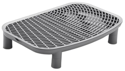 Ronyme Rampe pour bac à litière pour Chat, marchepied pour bac à litière, avec Fonction de Filtration pour Petits et Vieux Chats, Accessoires pour Animaux de, Gris