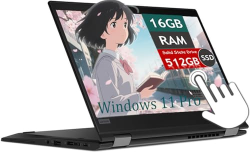 Lenovo ThinkPad X390 Yoga Touchscreen Laptop 13.3 1080P Touchcreen Netbook, Core i5-8365, 16GB RAM, 512GB SSD, Backlit Keyboard, Webcam, Windows 11 Pro(Renewed)