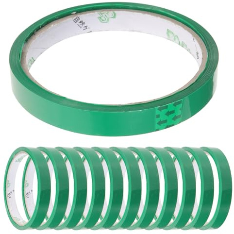 PRETYZOOM Cintas Adhesivas para Bolsas de Embalaje de PE Color Verde 24 Rollos de 38 Yardas para Sellar Bolsas de Verduras y Frutas Recambios para Máquina de Embalaje Uso Supermercados