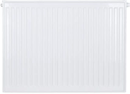 Belrad® Heizkörper Typ 11, flacher Universalheizkörper mit 6 Anschlüssen, modern, kompakt & energiesparend, Wandmontagefähig, ideal für Wohnzimmer, Bad & Gäste-WC, Flachheizkörper weiß 600x800 mm