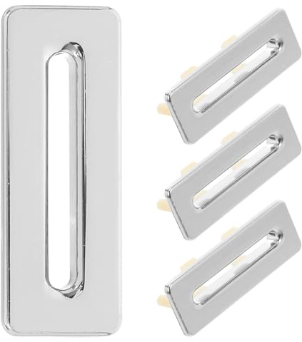 ELAYARD 4 Piezas Unidades Tapa Desagüe Zinc Aleación Rectangular para Fregadero Cocina Baño Inserto para Agujero de Desbordamiento Fácil Instalación Compatible
