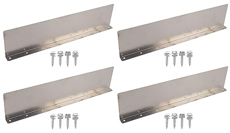 Pyltha Déflecteur Pluie Aluminium pour Gouttière, 4 Pièces avec 32 Vis - Protection Contre Débordement, Résistant Et Facile À Installer