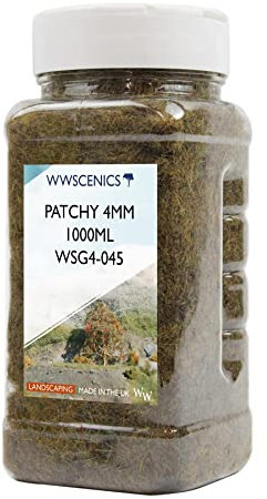 WWS Hierba Estática Irregular 1000ml - Modelismo Ferroviario, Terrenos, Escenografías (4mm)