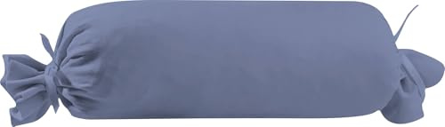 Vario Kissenbezug Jersey für Nackenrolle, blau, 15 x 40 cm Bettwäsche