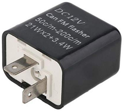 ETOPARS Svart 12 V 2 stift justerbar elektronisk blinkers LED-ljusrelä fixa motorcykel hyperblinker blinker