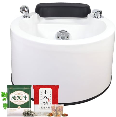 JXUANMM Bain de Pieds en Acrylique avec Pompe à Eau Automatique, Bain de Pieds avec lumière colorée, réglage Chaud/Froid, Bol de pédicure Portable, avec 60 Sacs de Bain de Pieds B