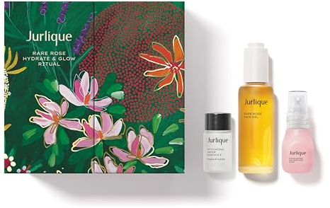 Jurlique - Christmas Rare Rose Hydrate & Glow Ritual Gift Set | Leaves Skin with a Glowing Complexion | With Farm-Grown Rose Extract | For All Skin Types | Natural Ingredients | 100% Natural Fragrance