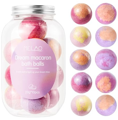 Bombas de Baño Naturales para Niños Niñas,10Pcs Bolas de Baño Efervescentes con Aceites Esenciales Spa Hidratantes,Regalo de Cumpleaños para Ella Mujeres,Rellenos de Bolsas Fiesta para Niños (Rosa)