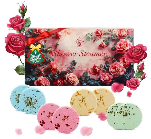 Luxury Aromatherapy Shower Steamers for Relaxation - 8 Pack of Shower Tablets for a Spa-Like Experience - Stress Relief, Valentine’s Day, Mother’s Day & Christmas Presents for Self-Care