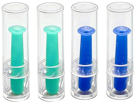 MKEAWWU Applicatore Lenti A Contatto, 4 Ventose Per Lenti Rigide Rgp E Ortho-K, 2 Verdi E 2 Blu, Lunghezza 2,8Cm