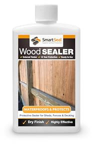 Smartseal's Wood Sealer - Clear Wood Preserver And Treatment, 10 Year Protection For Fences, Decks, Sheds & Garden Furniture. Easy To Apply By Brush, Roller Or Sprayer (100ml Sample)