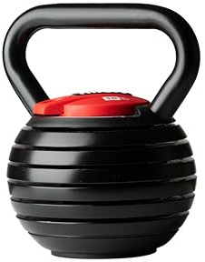 Nilox Verstellbare Kettlebell aus Stahl, Gewicht verstellbar von 2 bis 18 kg, fester Griff, korrosionsbeständige Stahlplatten, Fitnessgerät für Kraft- und Cardio-Training
