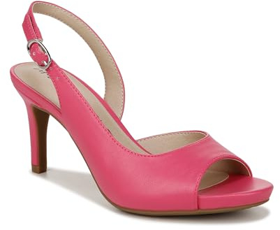 LifeStride Women's Teller 2 Slingback Peep Toe Pumps Heeled Sandal, French Pink, 6.5 UK