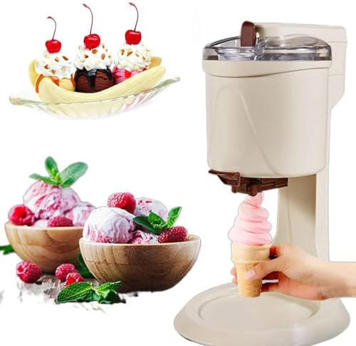 Dfdieratve SorbetièRe et Machine à Desserts, Fruit Soft Fait de la CrèMe GlacéE avec Compresseur, Gelato, Sorbet, Yaourt, Milkshakes, GranitéS et Plus