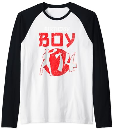 Boxen 14 Jahre alt Geburtstag MMA Kampfsport Jungen Raglan