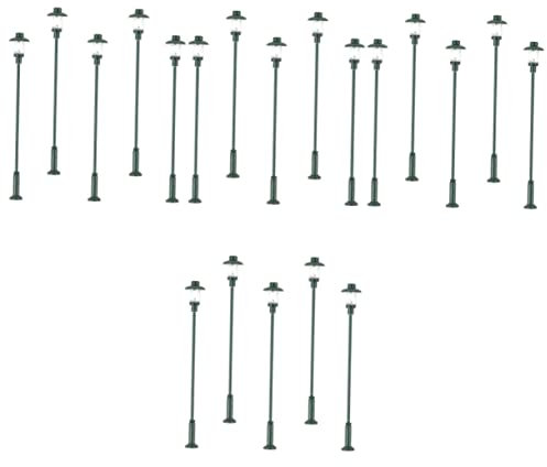 Tofficu 20stücke Miniatur Straßenlaternen Dekorative Modellbeleuchtung Für Garten Und Schlafzimmer Maßstab Weiße LEDs Für Modelleisenbahnen Und Miniatur-dioramen