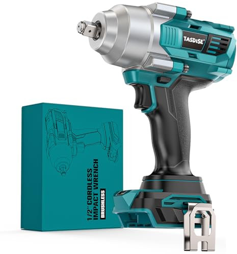 TASDISE Avvitatore a Impulsi 1/21000 Nm, Avvitatore ad Impulsi a Batteria Brushless, Compatibile con Batteria Makita 18 V, 4 Velocità, Avvitatore a Massa Battente per Auto a Batteria, Senza Batteria