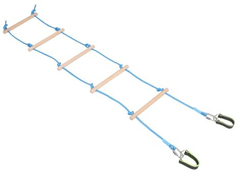 BESTonZON Échelle De Corde en Bois pour Enfants Cadre De Jeu Accessoire d'escalade Jouet D'intérieur/à Partir De 3