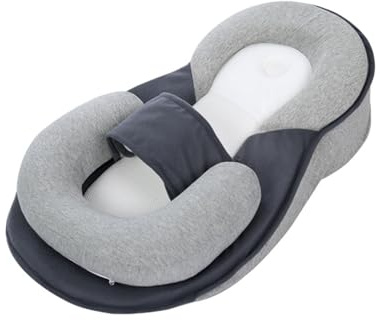 Tivezlor Almohada de Apoyo para la alimentación del bebé para Dormir, cojín de Apoyo para bebés para Reducir los vómitos con Correa de Seguridad, Adecuada para el hogar y Viajes.