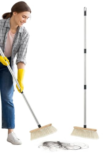 Spazzola per pulire i pavimenti - Scopa di pulizia regolabile, spazzola multi-superficie a setole dure | Spazzola per giunti per piastrelle, soffione doccia, detergente a manico lungo, accessorio per
