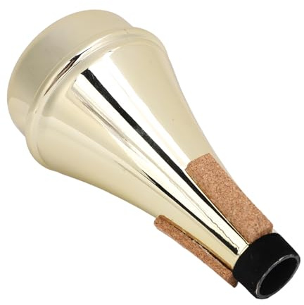 Trumpet Practice Mute, Noise Reduction Trumpet Silencer for Kids and Beginners, ABS Material for Improved Sound Quality, for Enthusiasts (Gold)
