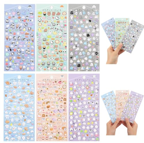 600+Cute Mini Puffy Stickers - Small 3D Tiny Stickers for Kids & Adults Decorative Stickers for Phone Case Notebook Scrapbook Crafting & Gifting