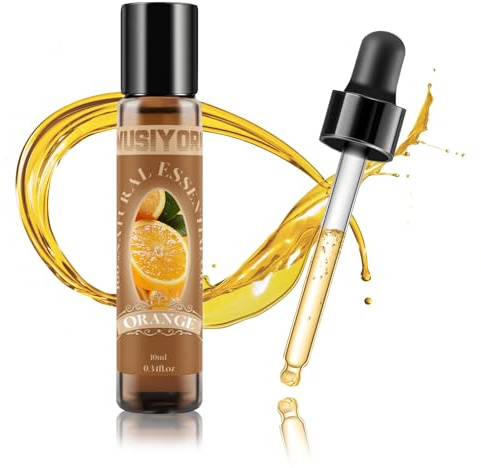 Orangenöl 10ML, Naturreines Reines Orangenöl Ätherisches Öl für Aromatherapie, Duftlampe, Seifen, Kerzen, DIY mit Hochwertigem Glastropfer | Orange Oil Essential Oil