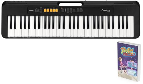 Casio CT-S100AD 61 Key Portable Electronic Keyboard in Black with AC Adapter Included Black and Rhythm Warriors animated online lessons