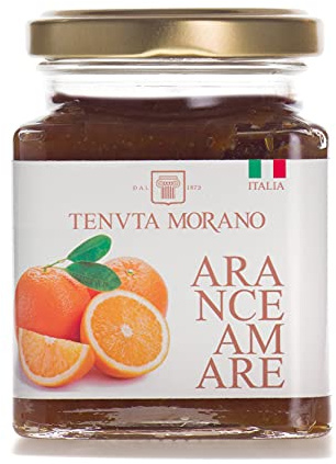 TENUTA MORANO - Composta artigianale di arance amare coltivate da noi, 65% di frutta, senza conservanti e coloranti e pectine, gourmet, alta qualità, fatta a mano, prodotto naturale, 230 gr