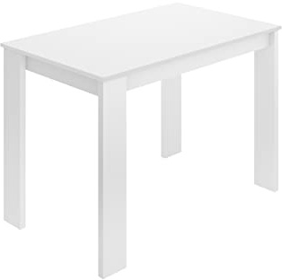 DEKIT GRUPO RIMOBEL Aspen Mesa Auxiliar Cocina Comedor, Melamina, Blanco, 77x110x67 cm