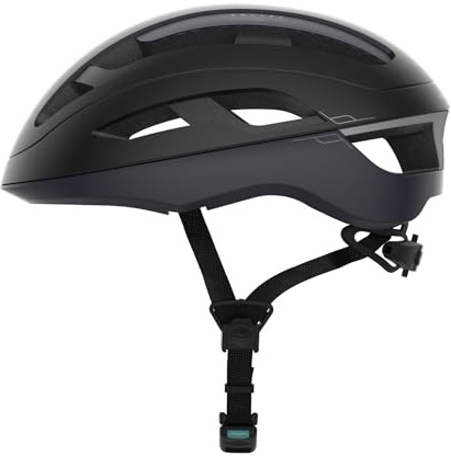 CRNK Angler Fahrradhelm – Ultraleichter Rennrad & E-Bike Helm für Damen & Herren – Aerodynamisch, Stoßabsorbierend & Belüftet – Mit Magnetverschluss & Memory-Foam-Polster – Schwarz – M
