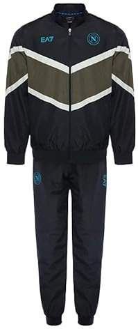 SSC Napoli Tuta Estiva Azzurro, EA7 Prodotto Ufficiale, Training Shorts Calcio 2024/2025 - L