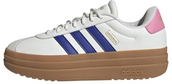 adidas Women's VL Court Bold Shoes, Core White/Semi Lucid Blue/Bliss Pink, 4 UK