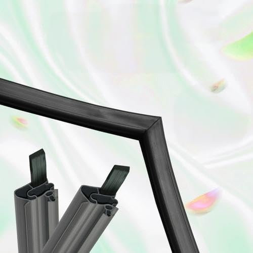 Joint d'étanchéité en Caoutchouc Joint de Porte Universel pour réfrigérateur frigo congélateur Personnalisé pour Une adéquation Parfaite,Noir/Blanc,Noir