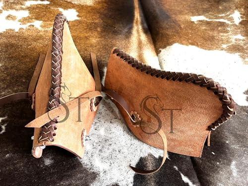 Western Saddle Tapaderos Staffe Roughout Pelle Fatta a Mano Vendute in Coppia Set ME-WTS-074