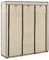 Generisch Kleiderschrank mit Fächern und Stangen Creme 150x45x175cm Stoff,jiangboyue-282455