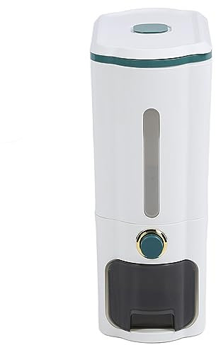 Nikou risdispenser med lock, PP 11 kg hög temperaturbeständighet pr-typ ed ris förvaringsbehållare för korn och bönor, mörkgrön