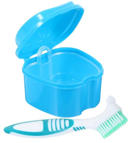 VALICLUD Custodia Per Protesi Dentaria Supporto Per Gengive e Spazzolino Per Pulizia Adatto Per Anziani e Portatile