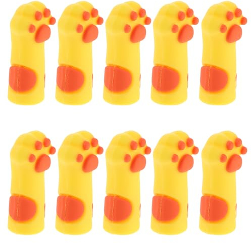 Hohopeti Fundas Protectoras de Silicona para Pinzas Diseño Antideslizante y Forma de Pata de Gato, 10 Piezas para Herramientas de Manicura y Pedicura en Rutina de Cuidado de Uñas