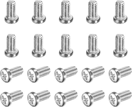 QUARKZMAN 50 Pcs Tornillos De Máquina Con Cabeza Avellanada Phillips M4x8-0.7mm, Acero Al Carbono Roscado Completo